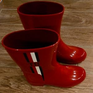 Tommy Hilfiger Red Rain Boots size 7